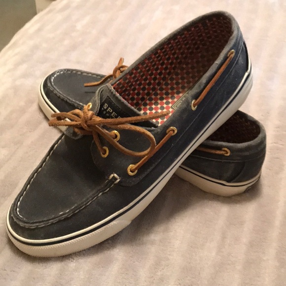 womens navy sperry shoes